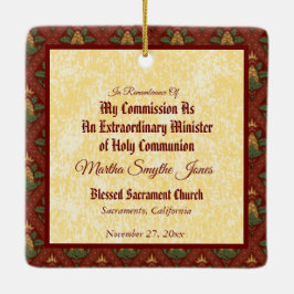 Jesus Instituting the Eucharist (SAU45; för EMHC) Julgransprydnad Keramik