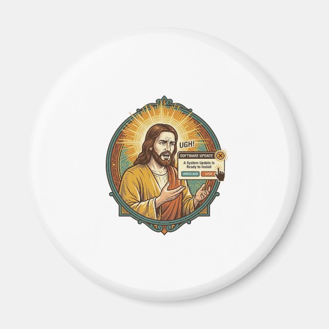 Jesus Irriterande Uppdateringspopup för Programvar Magnet (Framsidan)