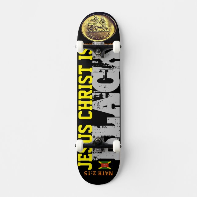 JESUS IS BLACK Skateboard (Framsida)