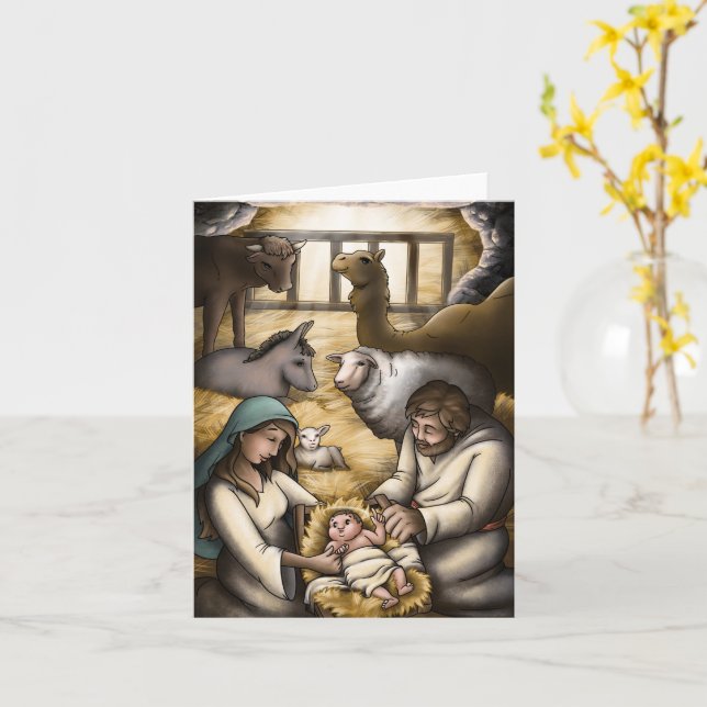 Jesus Is Born  Kort (Gul blomma)