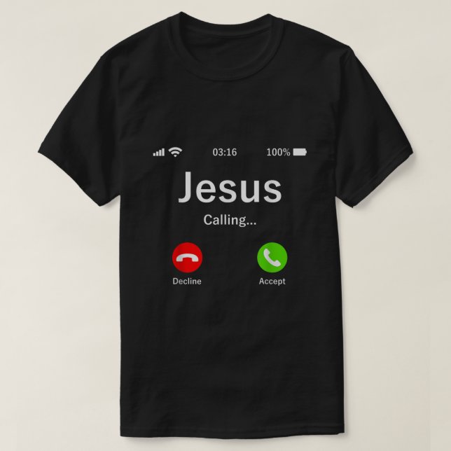 Jesus Is Calling  Christian  T Shirt (Design framsida)