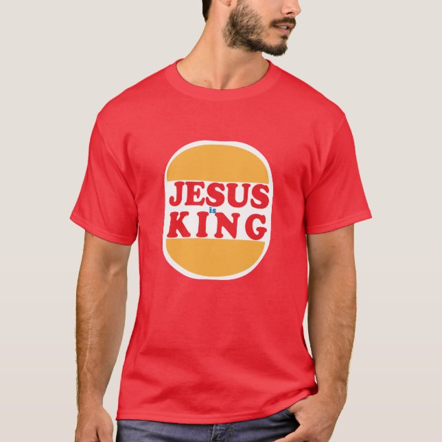 Jesus is King - Christian T Shirt (Framsida)