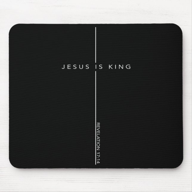 Jesus Is King Cross Christian Faith Bible Verse  Musmatta (Framsidan)
