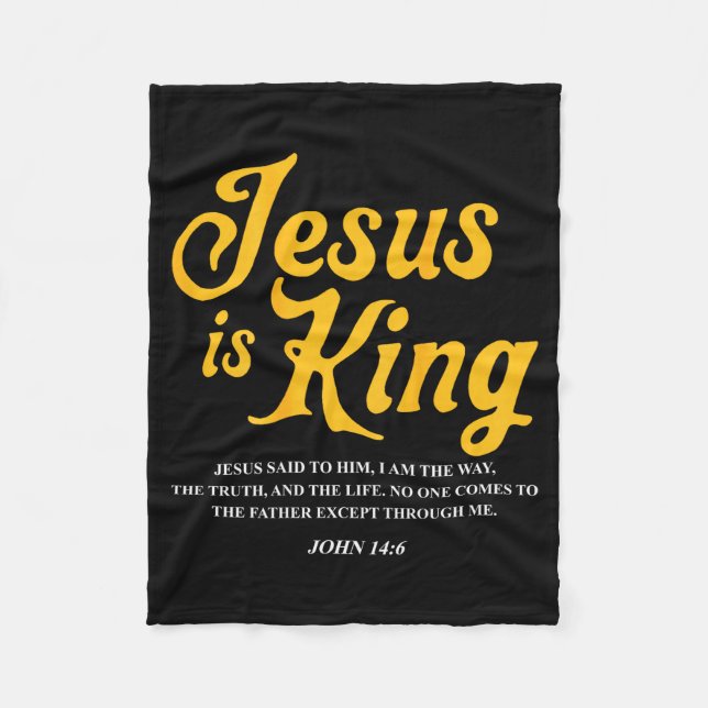 Jesus Is King John 14_6 Costume Jesus Christian (o Fleecefilt (Framsidan)
