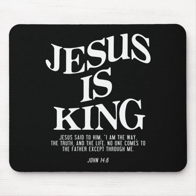 Jesus Is King John Bible Verse Christian Religious Musmatta (Framsidan)