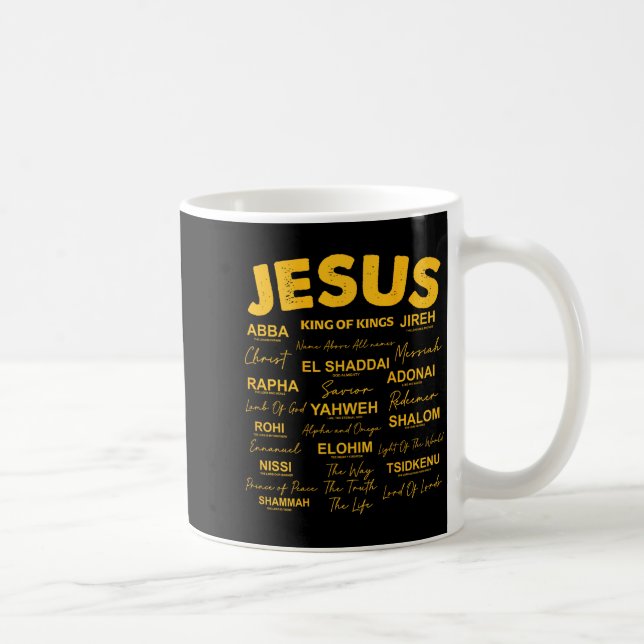 Jesus Is King Names Of God Hebrew Jesus Christian  Kaffemugg (Höger)
