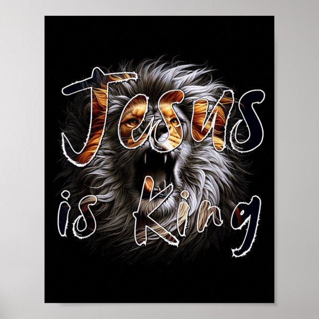 Jesus Is King, The Lion Of Judah Striking Christia Poster (Framsidan)