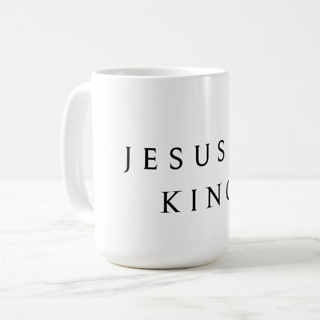 JESUS IS KUNG Hoodie Kaffemugg (Framsida vänster)