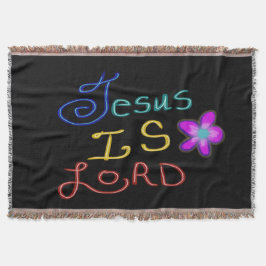 Jesus is LORD Colorful Script Black Filt