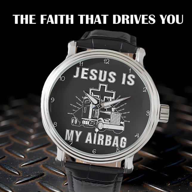 Jesus is My Airbag Armbandsur (Skapare uppladdad)