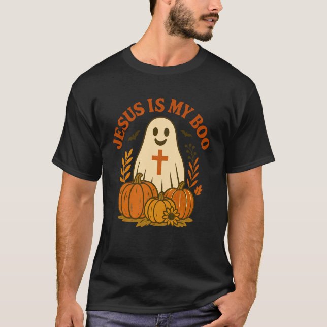 Jesus is My Boo Shirt Cute Christian Ghost Hallowe T (Framsida)