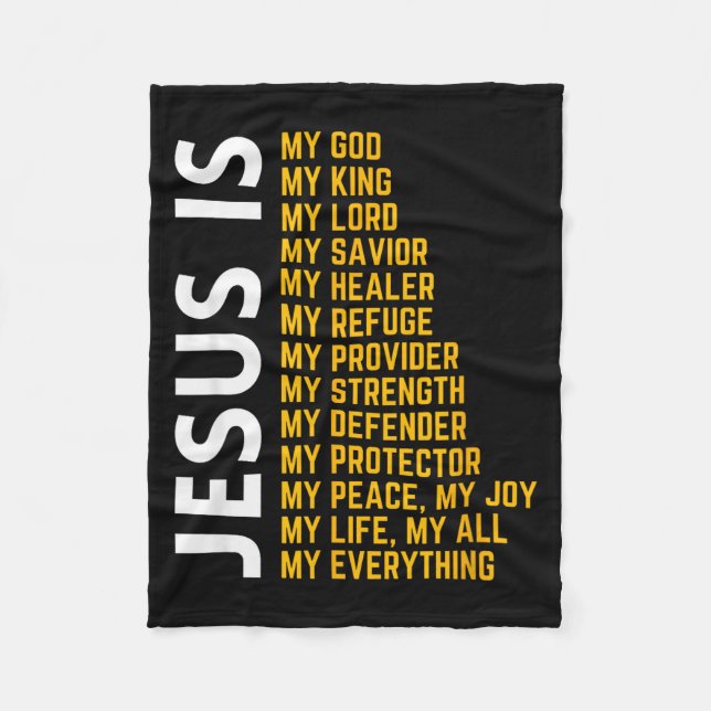 Jesus Is My Everything Christian God Jesus Religio Fleecefilt (Framsidan)