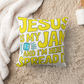 Jesus Is My Jam Funny Christian Faith Music Kudde