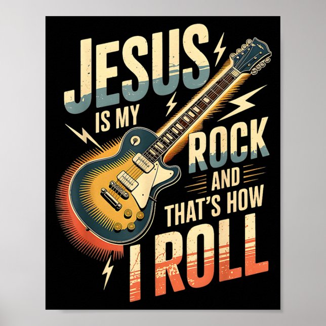 Jesus Is My Rock And That Is How I Roll Christian  Poster (Framsidan)