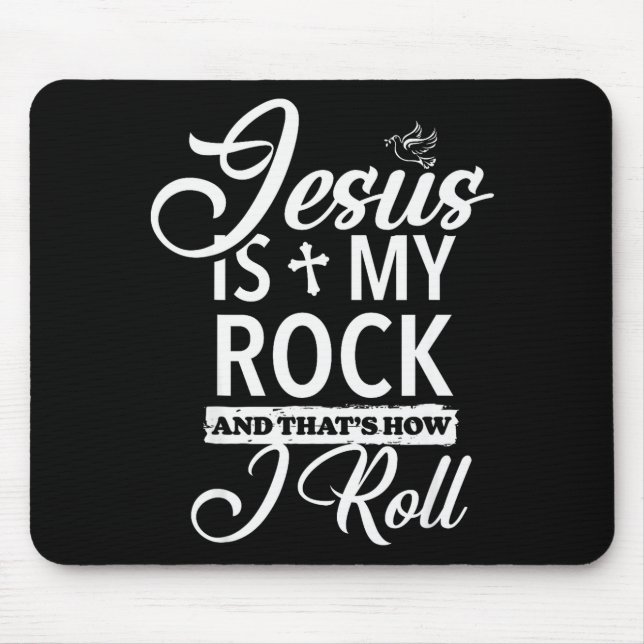 Jesus Is My Rock And That Is How I Roll Funny Reli Musmatta (Framsidan)