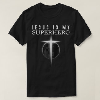Jesus Is My Superhero Cross Design T Shirt