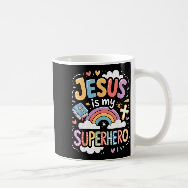 Jesus Is My Superhero  Kaffemugg (Höger)