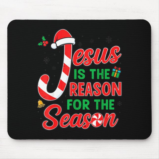 Jesus Is Reason For Season Christian Christmas Pjs Musmatta (Framsidan)