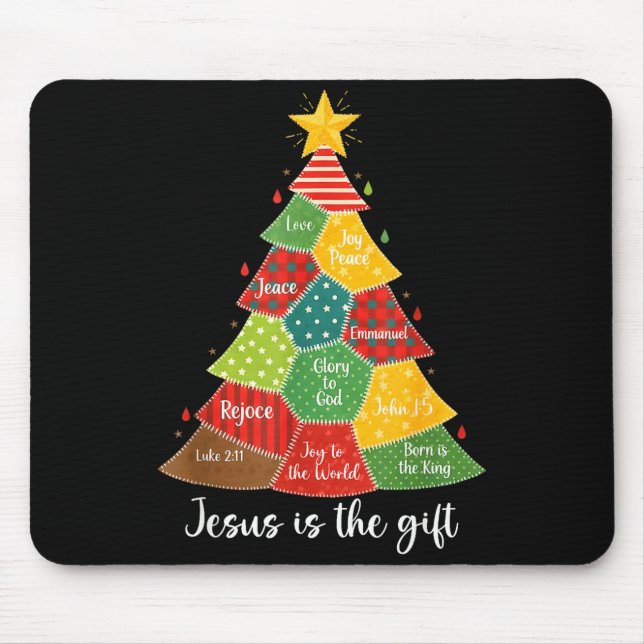 Jesus Is The Gift Christmas Tree Patchwork Scriptu Musmatta (Framsidan)