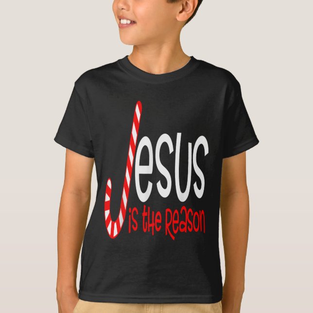 Jesus Is The Reason Christian Religious Christmas  T Shirt (Framsida)