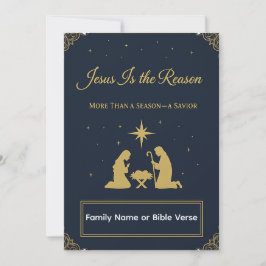“Jesus Is the Reason” Elegant Christian Card Julkort