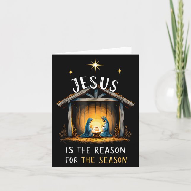Jesus Is The Reason For The Season Christian Faith Kort (Framsida)