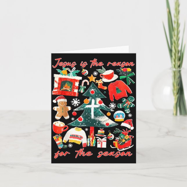 Jesus Is The Reason For The Season Christian Faith Kort (Framsida)