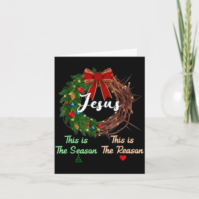 Jesus Is The Reason For The Season Christian Xmas  Kort (Framsida)