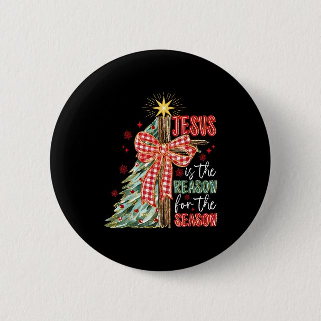 Jesus Is The Reason For The Season Christmas Xmas  Knapp (Framsida)