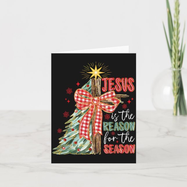 Jesus Is The Reason For The Season Christmas Xmas  Kort (Framsida)
