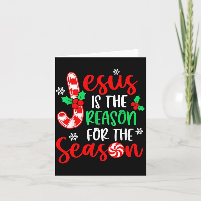 Jesus Is The Reason For The Season Christmas Xmas  Kort (Framsida)