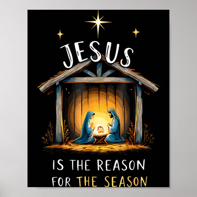 Jesus Is The Reason For The Season Christmas Xmas  Poster (Framsidan)