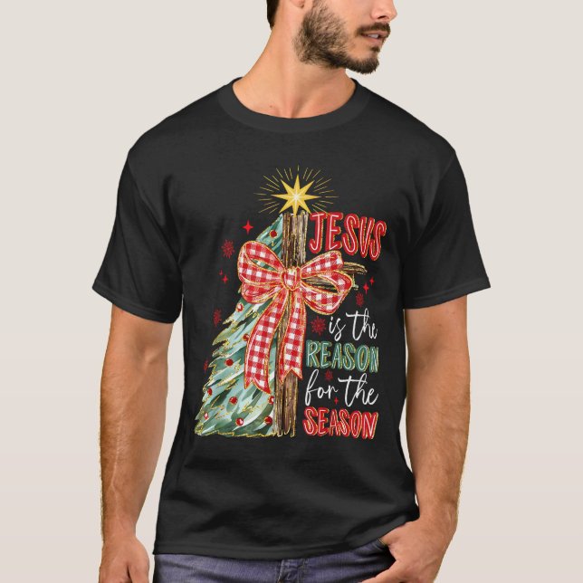 Jesus Is The Reason For The Season Christmas Xmas  T Shirt (Framsida)