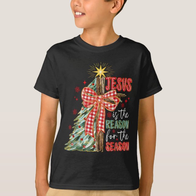 Jesus Is The Reason For The Season Christmas Xmas  T Shirt (Framsida)