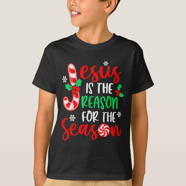 Jesus Is The Reason For The Season Christmas Xmas  T Shirt (Framsida)