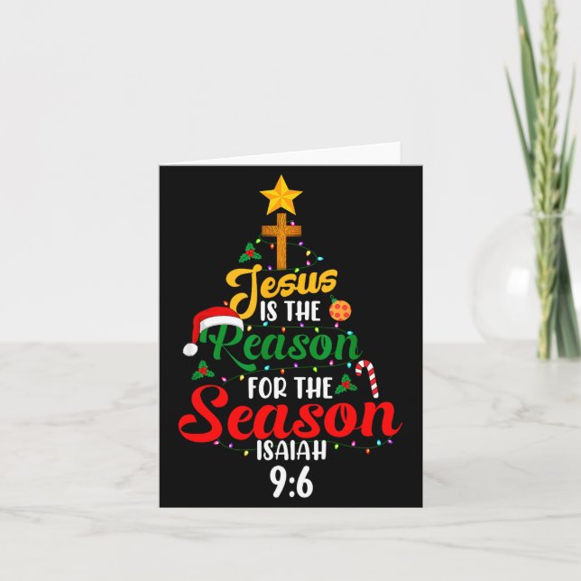 Jesus Is The Reason For The Season Tree Isaiah 9_6 Kort (Framsida)