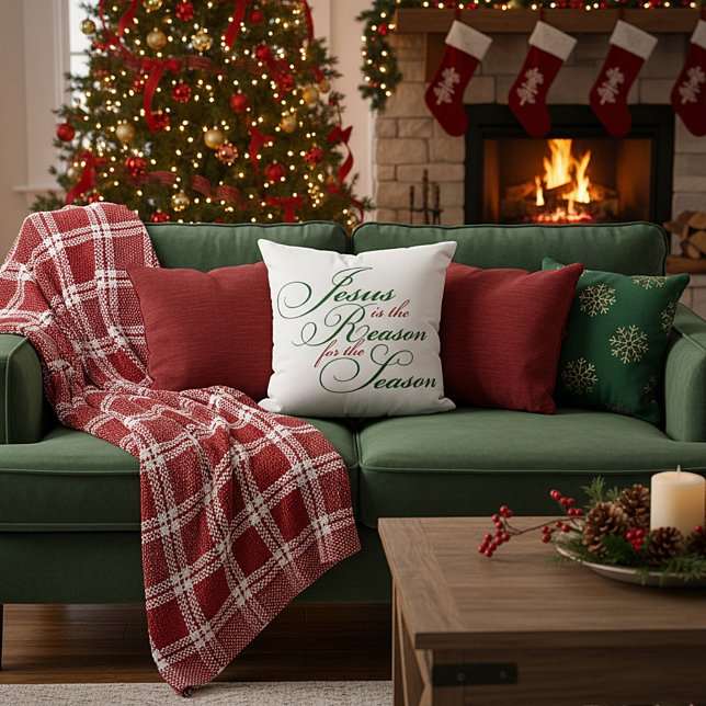 Jesus is the reason throw pillow kudde (Skapare uppladdad)