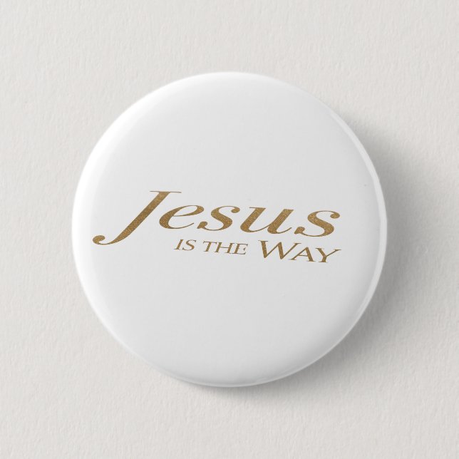 Jesus Is the Way – Christian Faith Button Patch Knapp (Framsida)