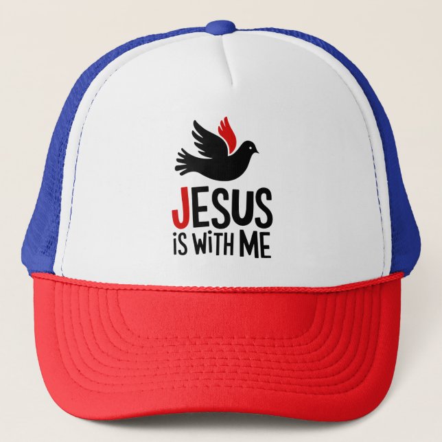 Jesus is with me Gitarrenplektra Keps (Framsida)