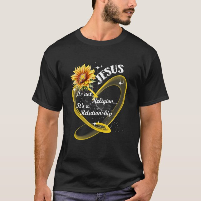 Jesus It's not a Religion It's a Relationship Sunf T Shirt (Framsida)