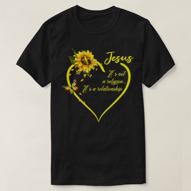 Jesus It's not a Religion It's a Relationship Sunf T Shirt (Design framsida)