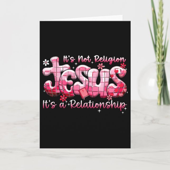 Jesus It's Not Religion Disco Religious Alla Hjärt Kort (Framsida)