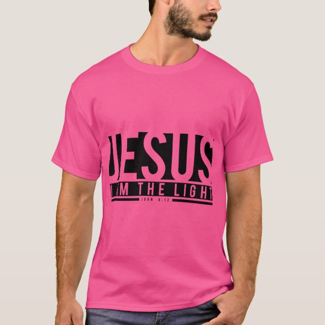 Jesus, jag är ljuset John 812 T Shirt (Framsida)