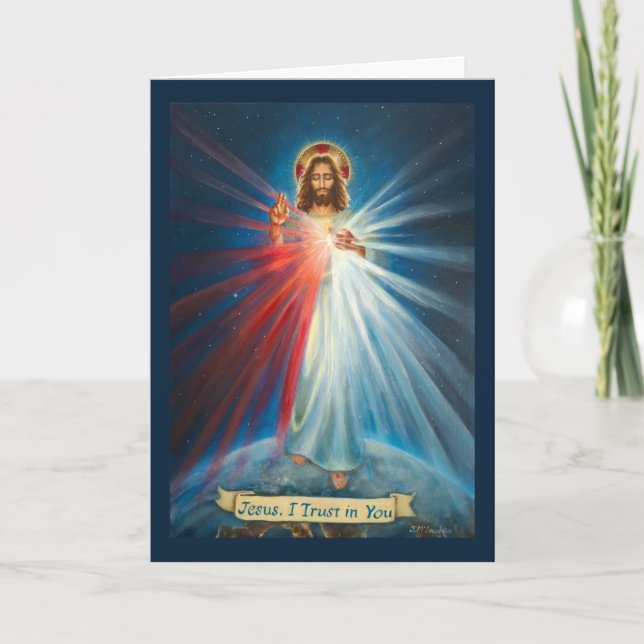 Jesus, jag litar på Dig, bönekedja för barmhärtigh Kort (Framsida)
