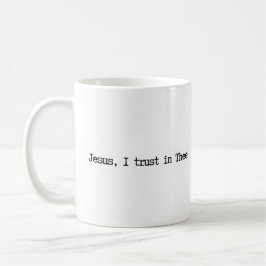 Jesus jag litar på dig minimalistisk mugg