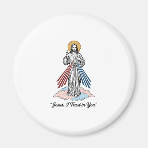 Jesus jag litar på dig Vintage gravering T-shirt D Magnet