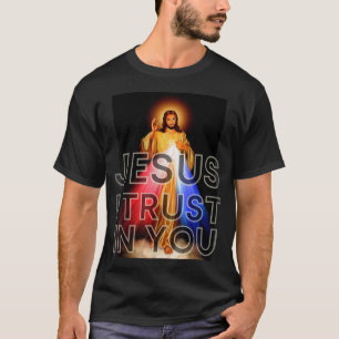 Jesus, jag litar på er gudomliga mercy grafik kato t shirt