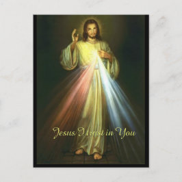 Jesus, jag litar på er gudomliga Religiösa Vykort