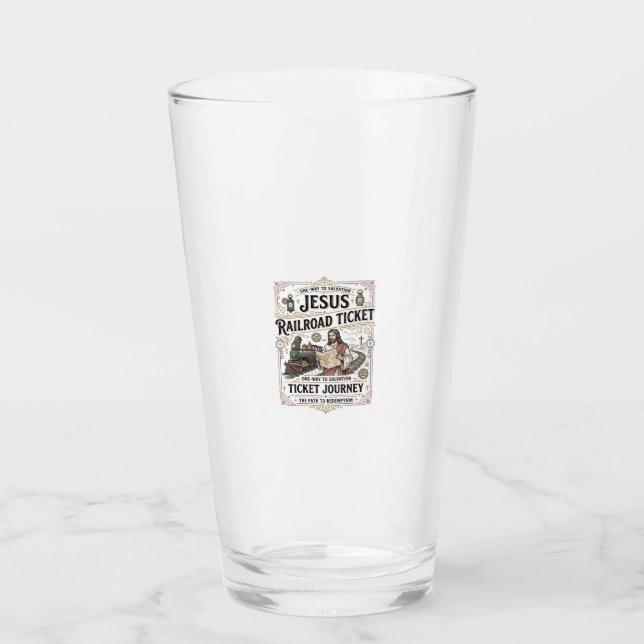 Jesus Järnvägsbiljett Resa Jesus Järnvägsbiljett Glaskopp (Framsida)