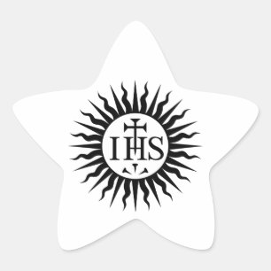 Jesus (Jesuits) Stjärnformat Klistermärke